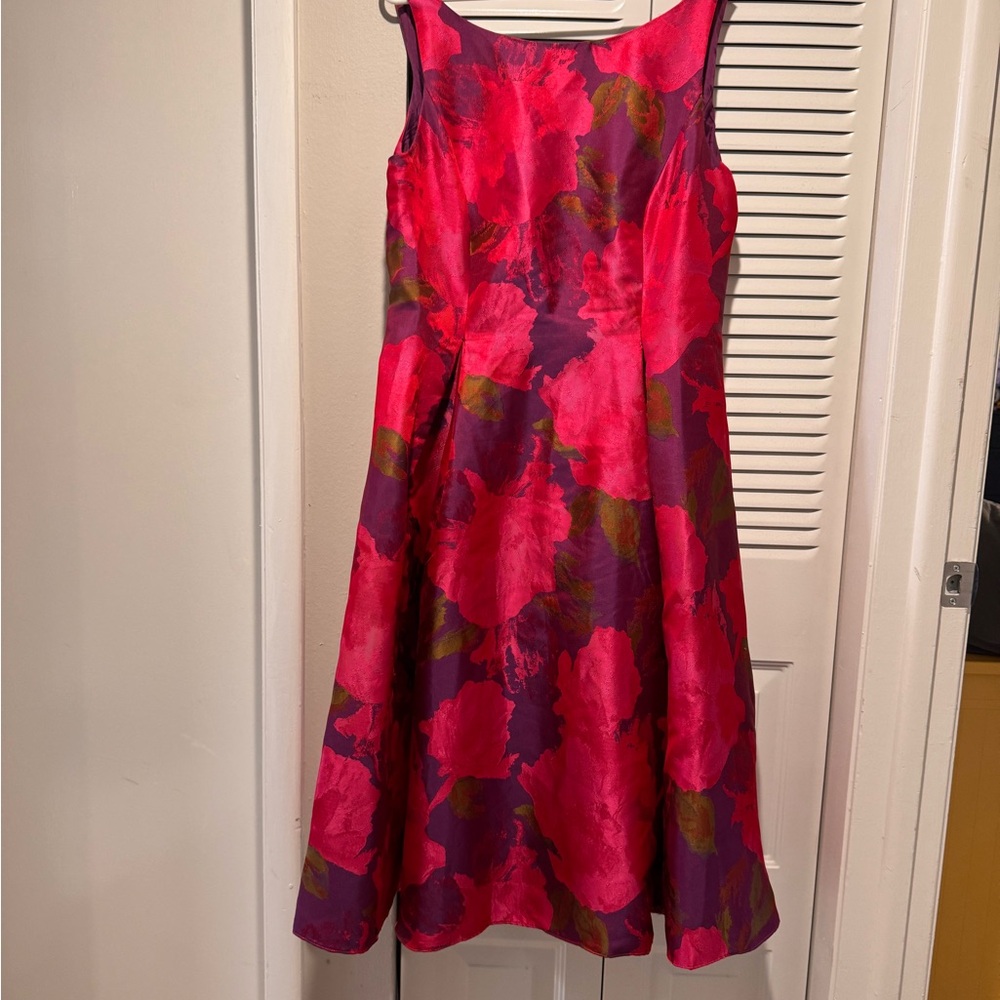 Adrianna Papell Pink and Purple Floral Dress